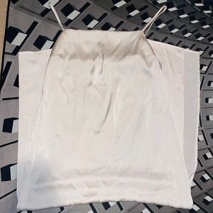 H&M silk dress. Color: cream Size: XS excellent condition. Long in length!